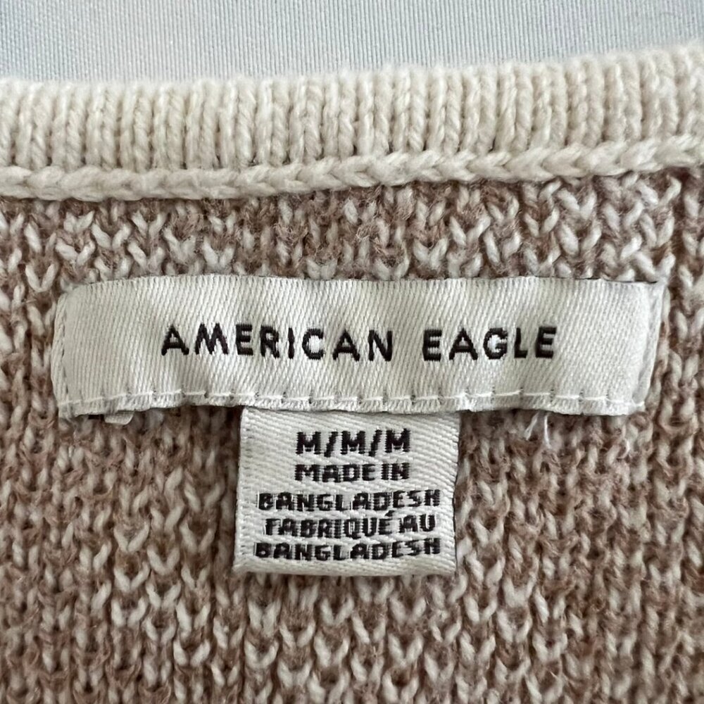 American Eagle Retro Flower Knit Cropped Tank Top - Picture 5 of 6